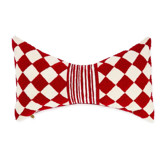 Red Diamond Bow Pillow