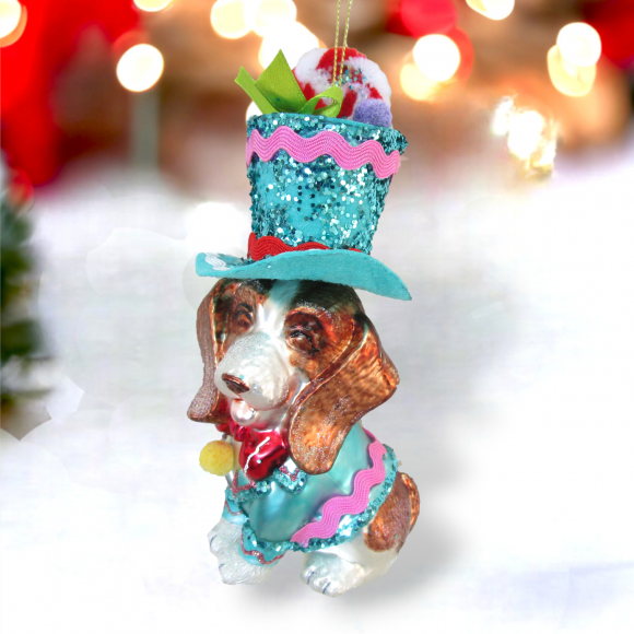 Beagle Dressed in Brights Ornament