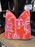 Pink & Orange Temple Pillow