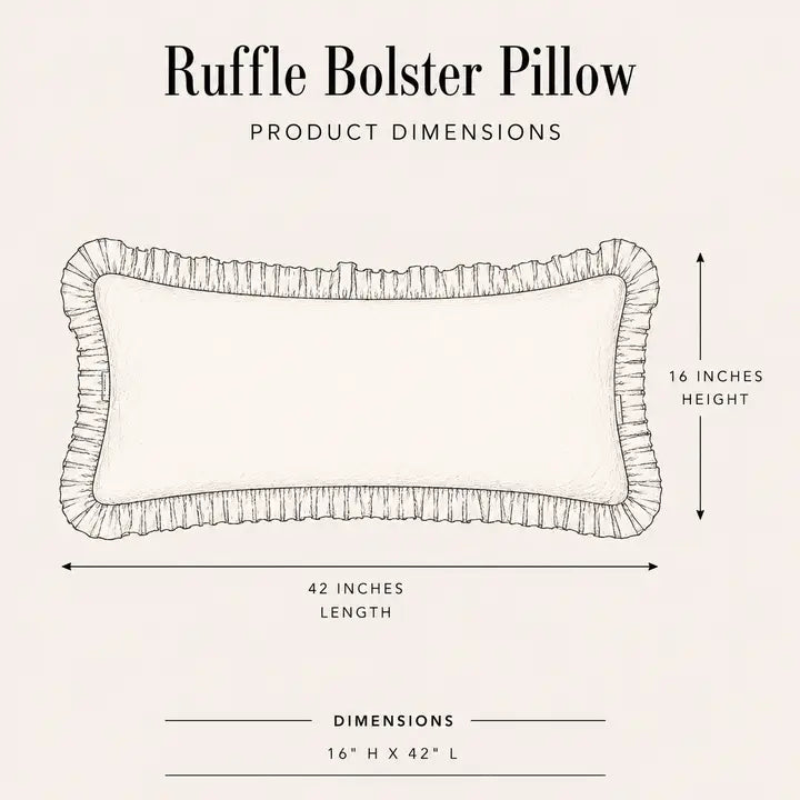 Ruffle Bolster Holiday Plaid Pillow