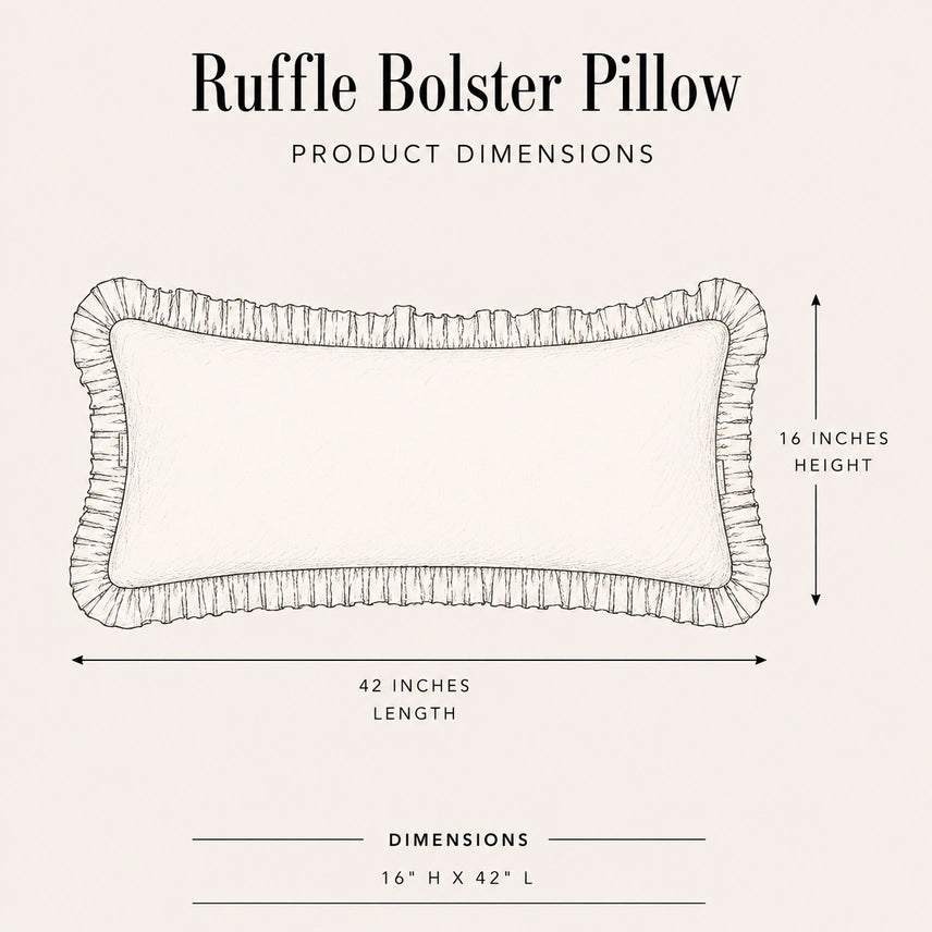 Ruffle Bolster Olive Gingham