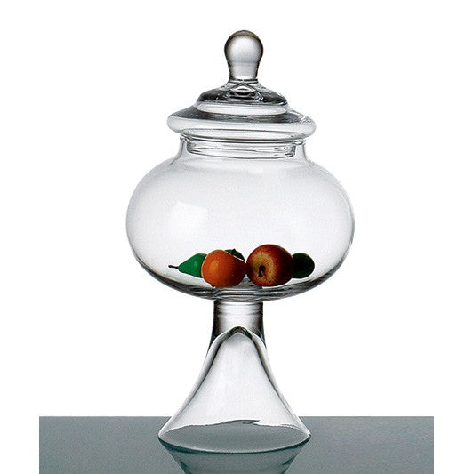 Clear Glass Round Jar 12"