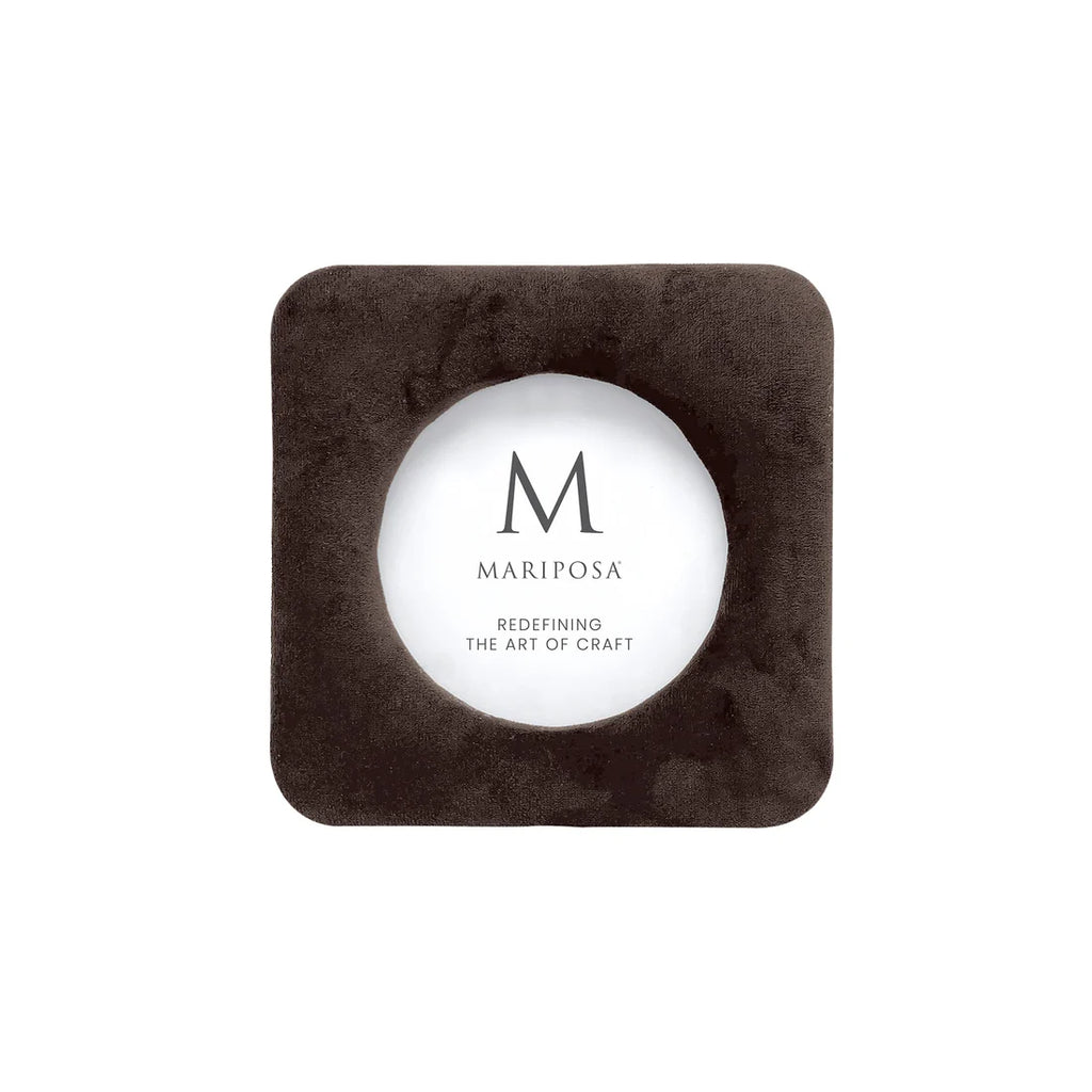 Lola Chocolate Velvet Round 4x4 Frame