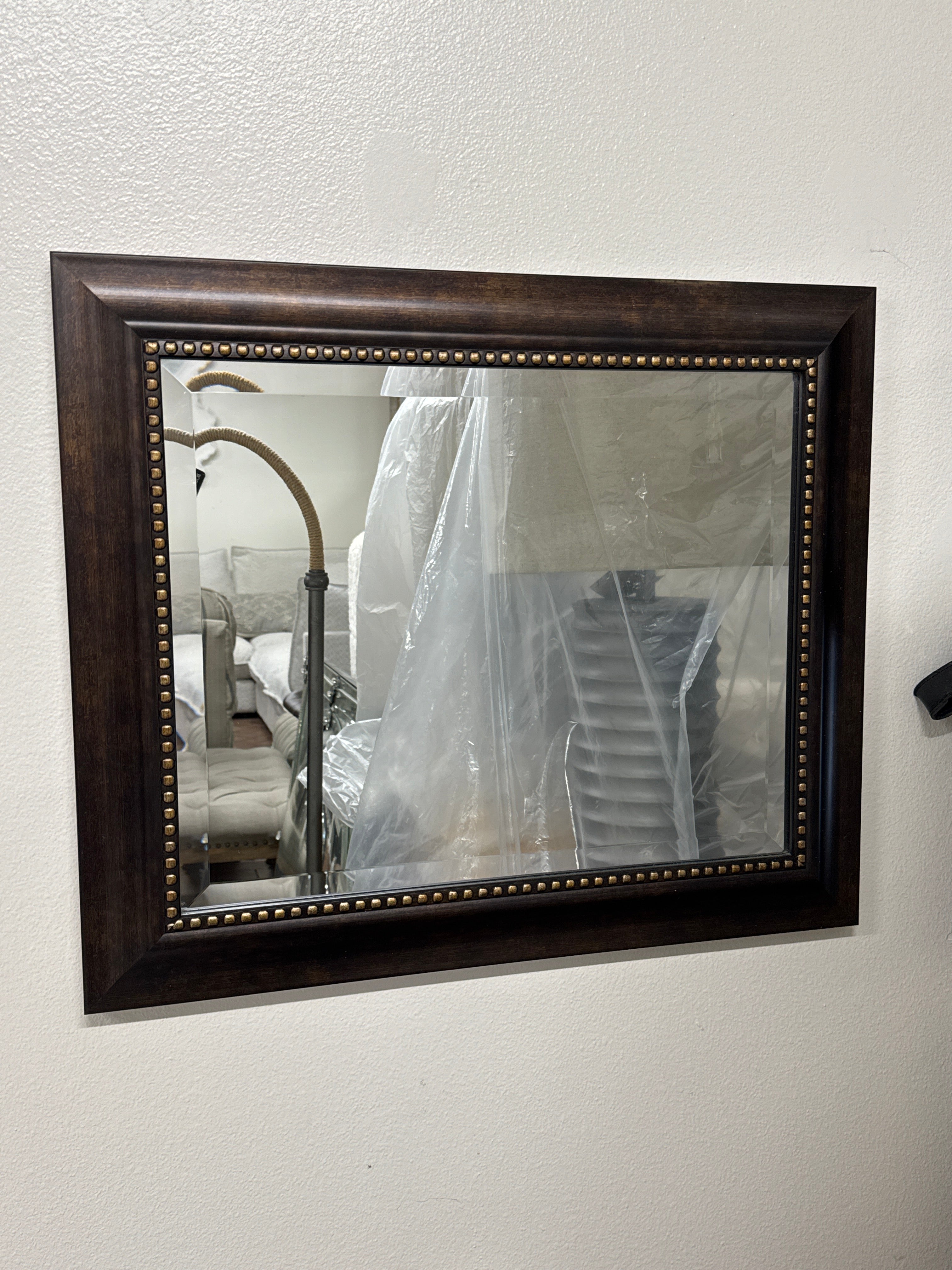 Brown Framed Mirror