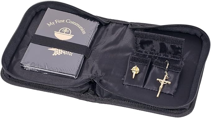 Boy Communion Folder Set Rosary, Book, Pin
