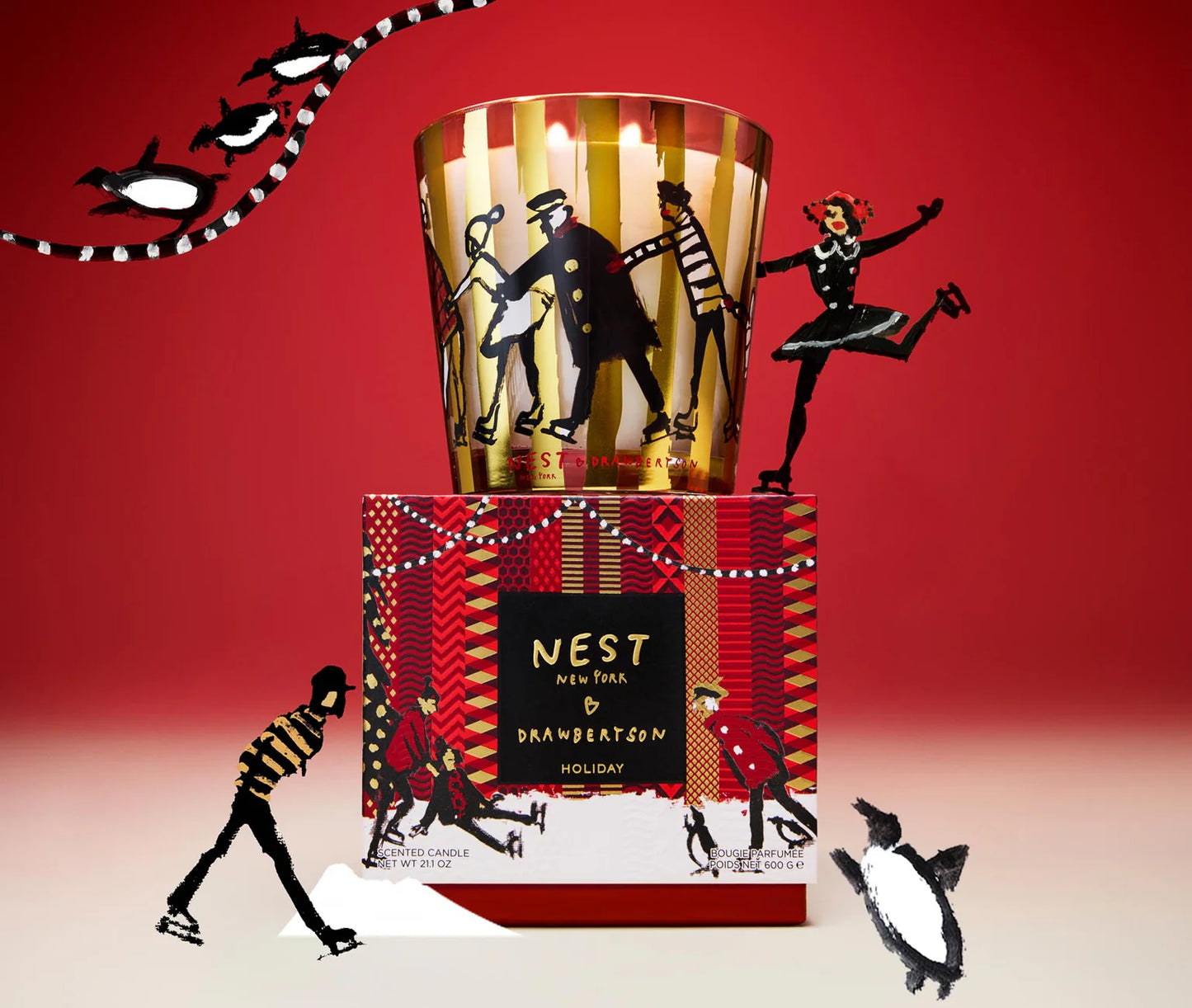 Drawbertson Holiday 3-Wick Candle