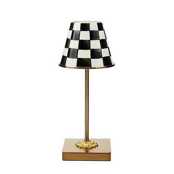 Courtly Check LED Rechargeable Cafe Table Lamp - Thumbnail 2