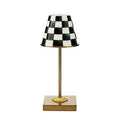 Courtly Check LED Rechargeable Cafe Table Lamp