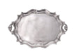 Aluminum Oval Baroque Tray, Raw Nickel