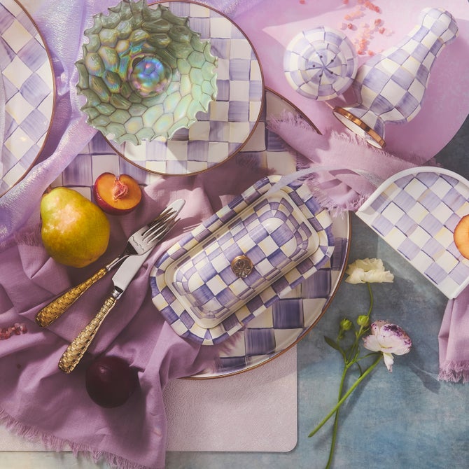 Violet Check Butter Box