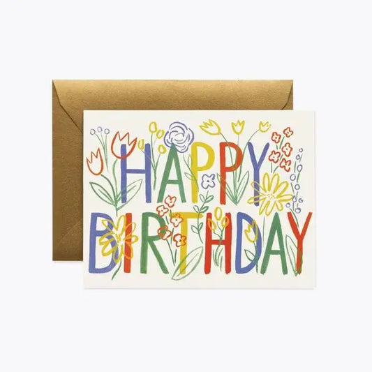 Brushstroke Birthday Card