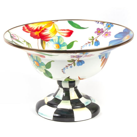 Floral Enamel Compote