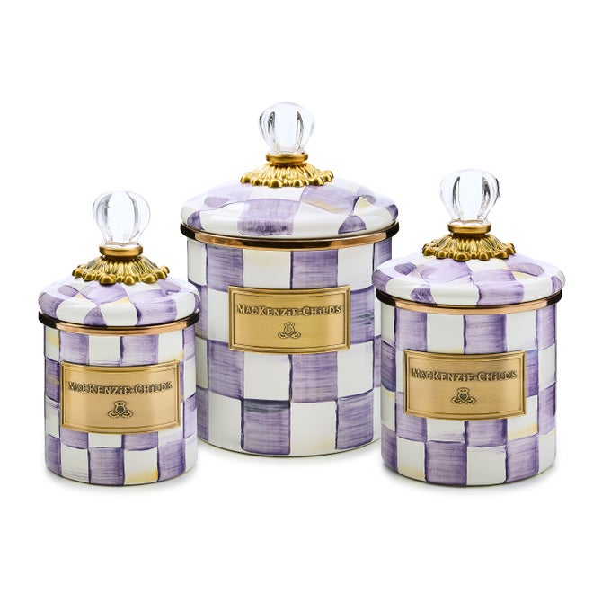 Violet Check Small Canister