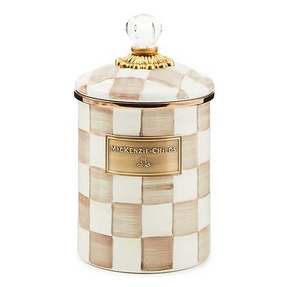 Mocha Check Medium Canister