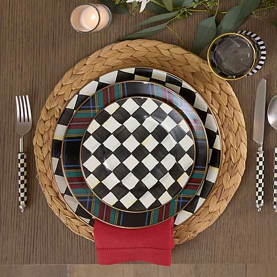 Tartan Black Dinner Plate