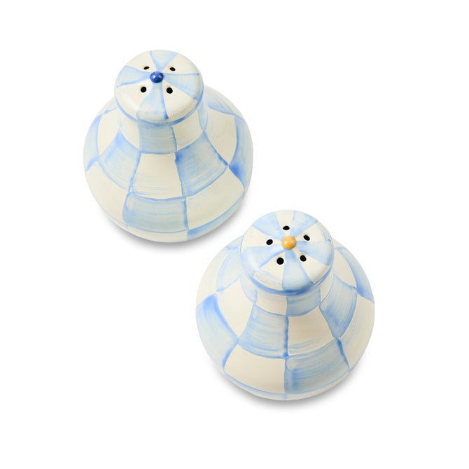 Sky Check Salt & Pepper Shakers
