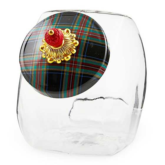 Cookie Jar with Black Tartan Lid