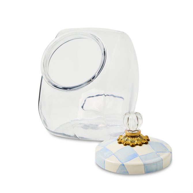 Cookie Jar with Sky Check Lid