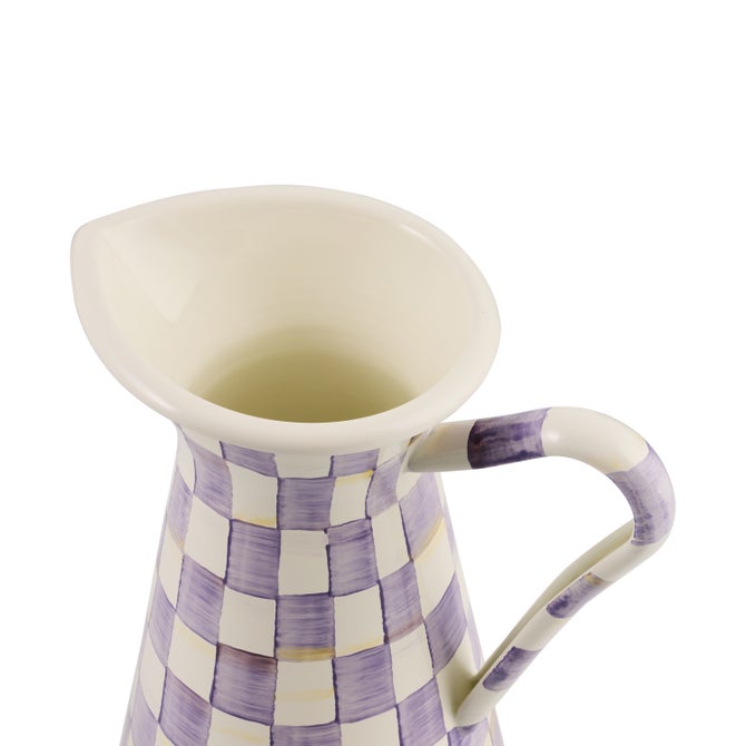 Violet Check Large Practical Pitcher