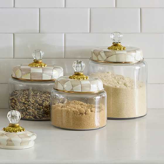 Mocha Check Medium Kitchen Canister