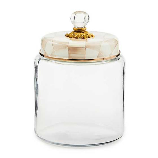 Mocha Check Large Kitchen Canister