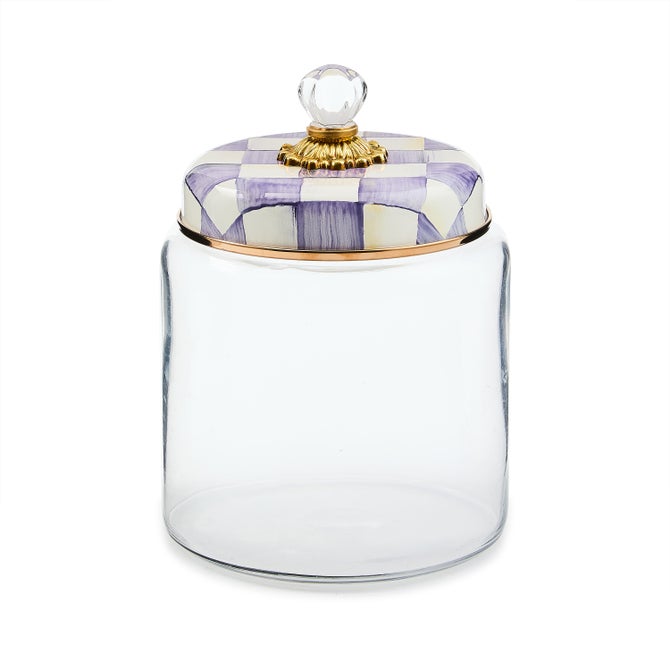 Violet Check Large Kitchen Canister