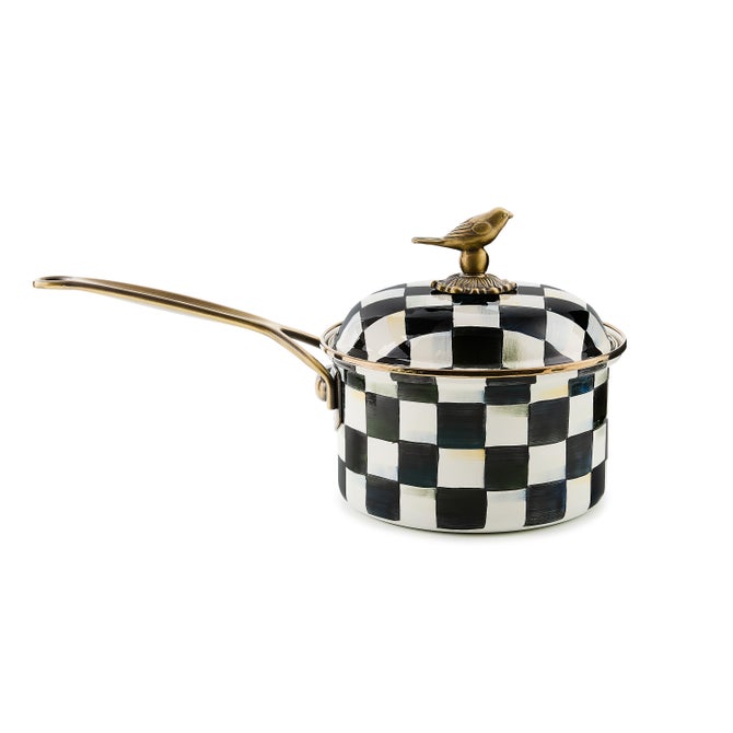Courtly Check Enamel 2.5 Qt. Saucepan
