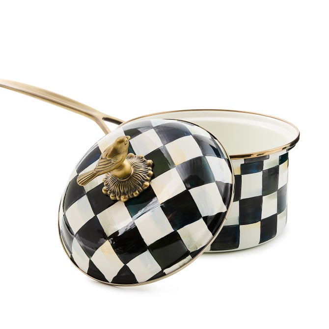 Courtly Check Enamel 2.5 Qt. Saucepan