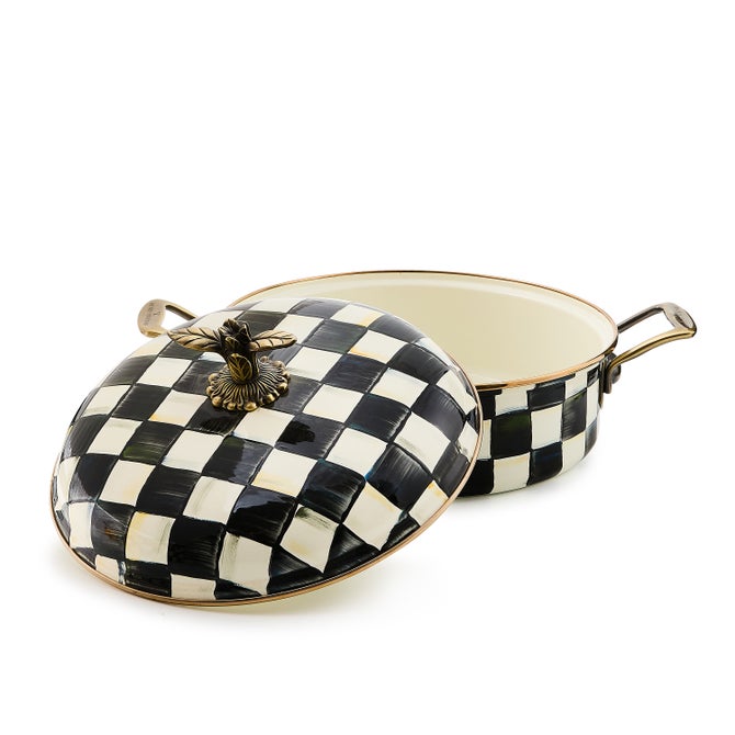 Courtly Check Enamel 5 Qt Casserole