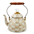 Mocha Check 2 Quart Tea Kettle