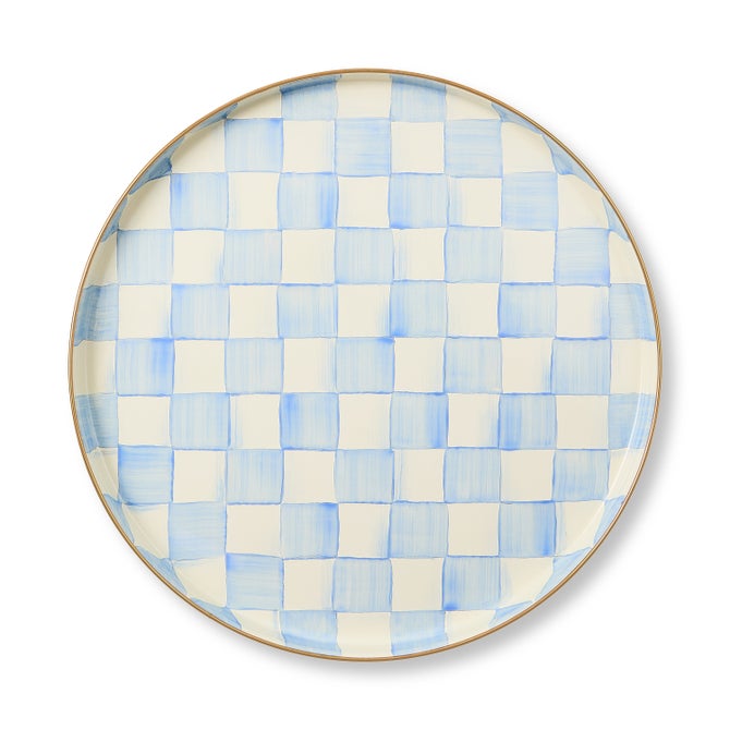 Sky Check Round Tray