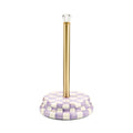 Violet Check Paper Towel Holder