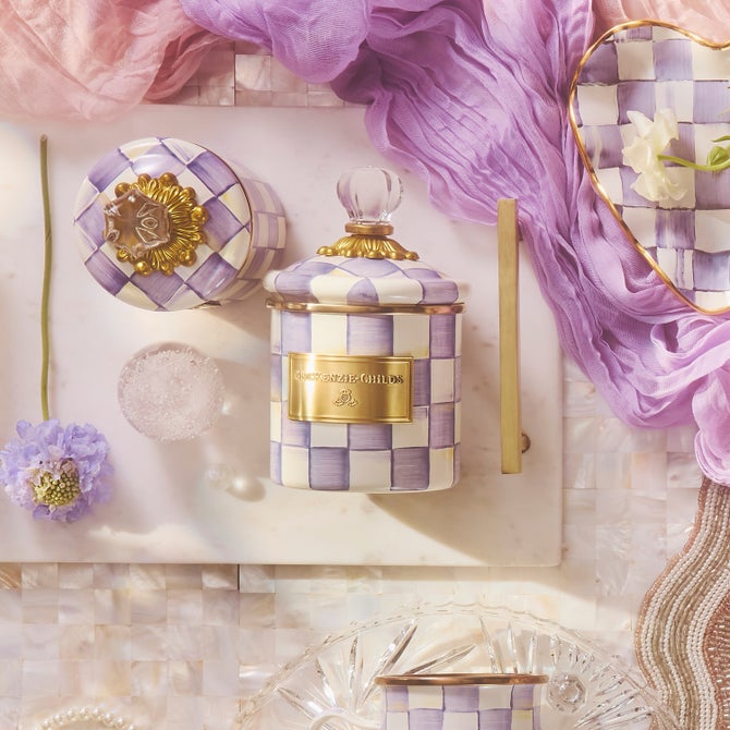 Violet Check Demi Canister
