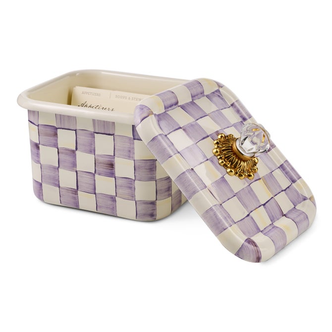 Violet Check Recipe Box