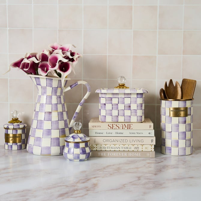 Violet Check Recipe Box