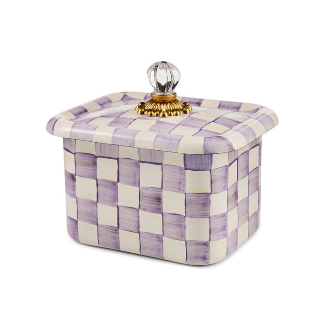 Violet Check Recipe Box