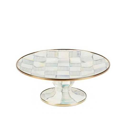 Sterling Check Mini Pedestal Platter