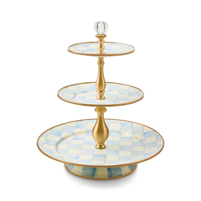 Sky Check Three Tier Sweet Stand