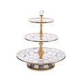 Violet Check Three Tier Sweet Stand