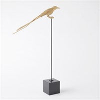 Perched Swallow-Brass-Lg