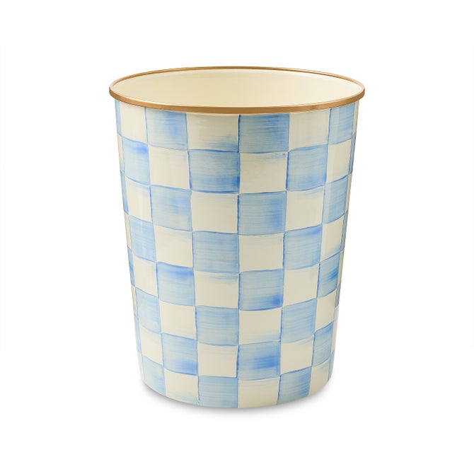 House Of Moseley Sky Check Waste Bin