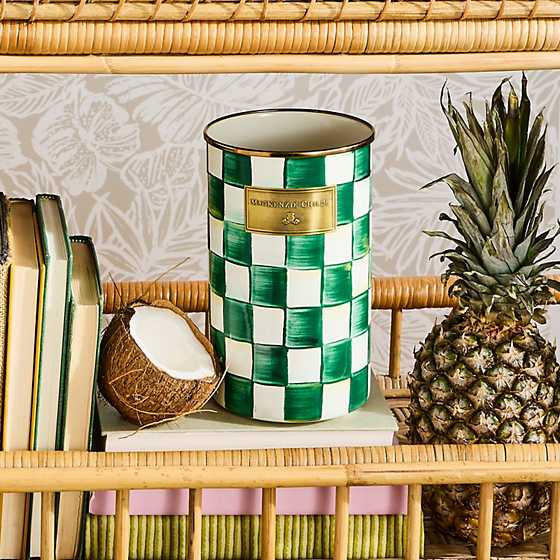 Emerald Check Utensil Holder - Thumbnail 2
