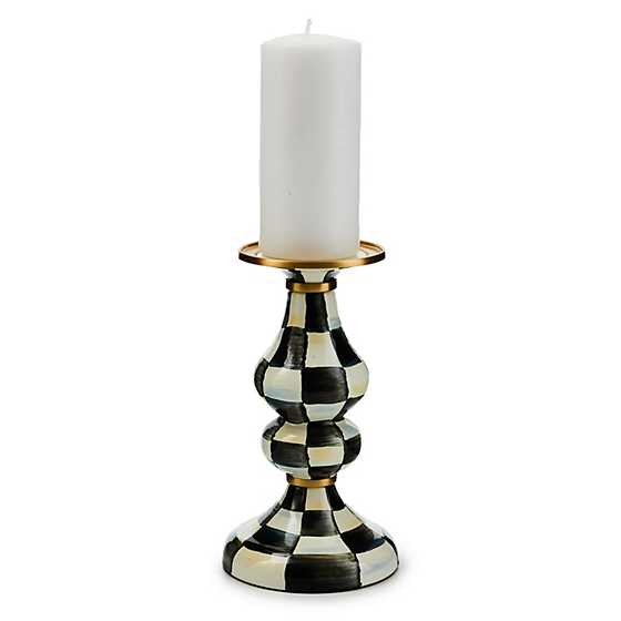 Courtly Check Medium Pillar Candlestick