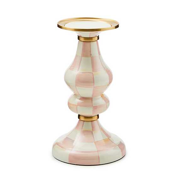 Rosy Check Medium Pillar Candlestick