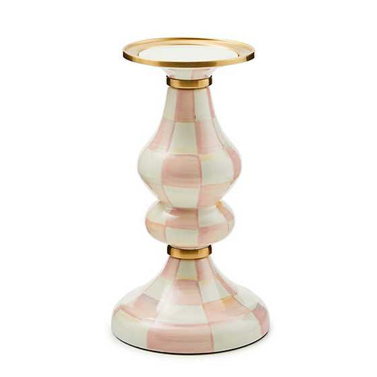 Rosy Check Medium Pillar Candlestick