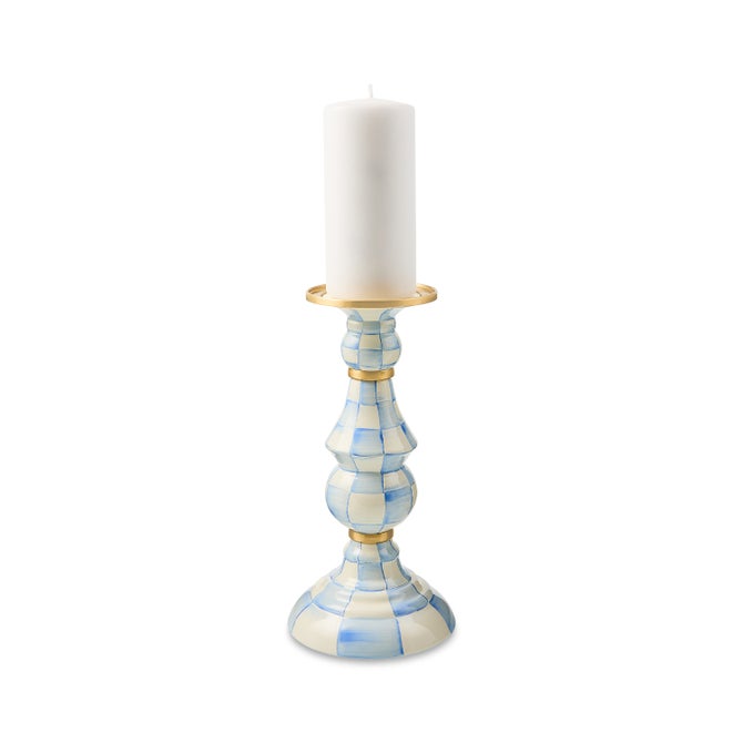 Sky Check Large Pillar Candlestick