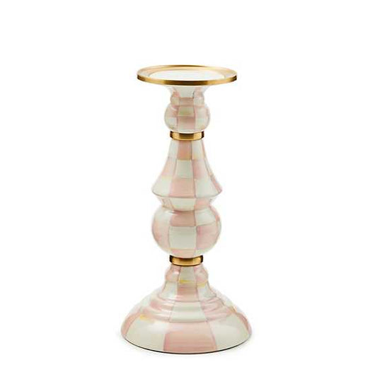 Rosy Check Large Pillar Candlestick