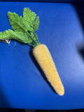 Flocked Small Carrot Yellow