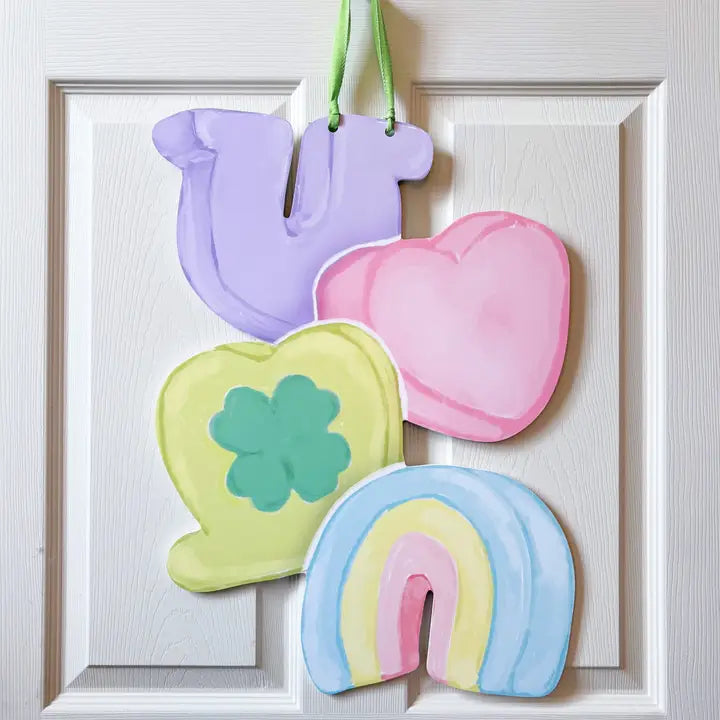 Lucky Marshmallows Door Hanger - St. Patrick's Day Decor