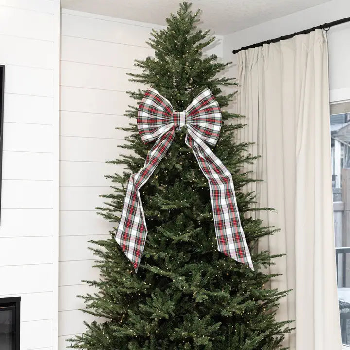 Holiday Plaid Oversized Bow Medium